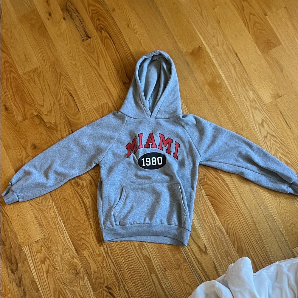 SHEIN Heather Gray Casual Hoodie